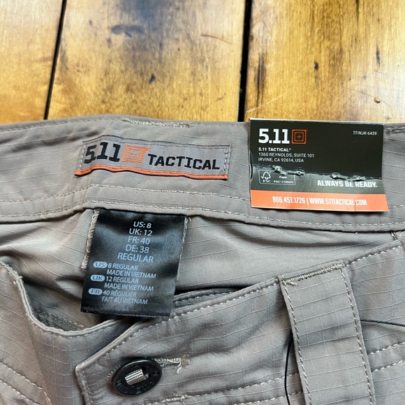 5.11 Tactical Womens 8 Fast-Tac Cargo EMS Utility Uniform Pants New Tags Tan - Picture 5 of 9